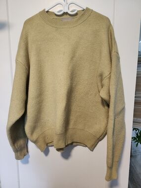 Heavy Wool Knit Sweater | Korean Made | Oversized Unisex | XL